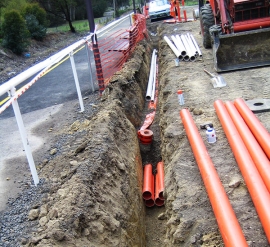 Pipe ready to go in trench